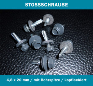 Verzinkte Schrauben  Für Überlappungen und Kantteile 4,8 x 20 mm